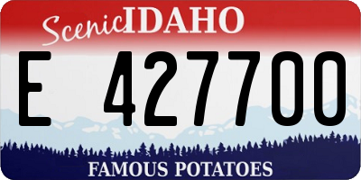 ID license plate E427700