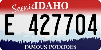 ID license plate E427704