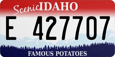 ID license plate E427707