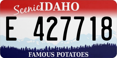 ID license plate E427718