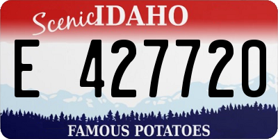 ID license plate E427720