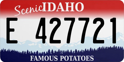 ID license plate E427721