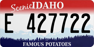 ID license plate E427722