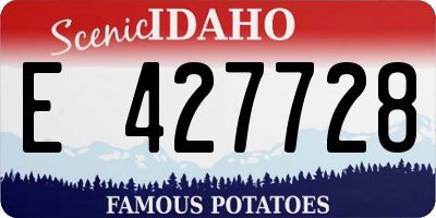 ID license plate E427728