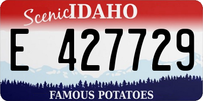 ID license plate E427729
