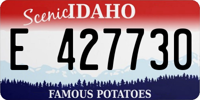 ID license plate E427730