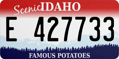 ID license plate E427733