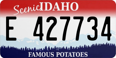 ID license plate E427734