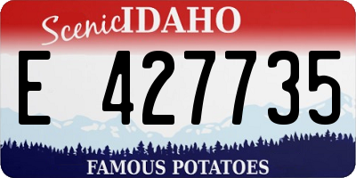 ID license plate E427735