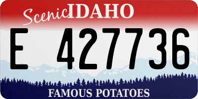 ID license plate E427736