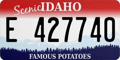 ID license plate E427740