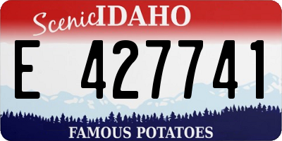 ID license plate E427741
