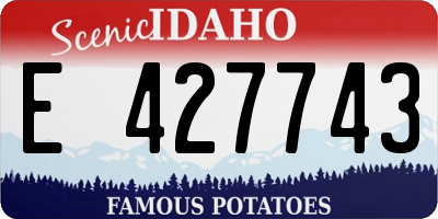 ID license plate E427743