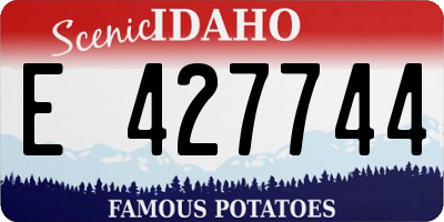 ID license plate E427744