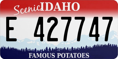 ID license plate E427747