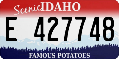 ID license plate E427748