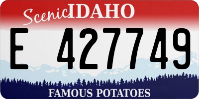 ID license plate E427749