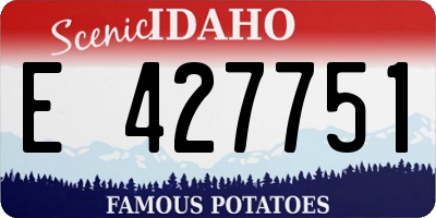 ID license plate E427751