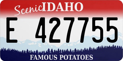 ID license plate E427755