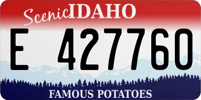 ID license plate E427760
