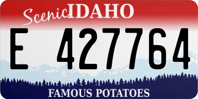 ID license plate E427764