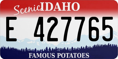 ID license plate E427765