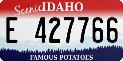 ID license plate E427766