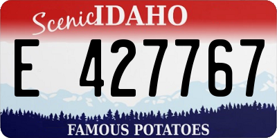 ID license plate E427767