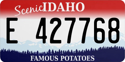 ID license plate E427768