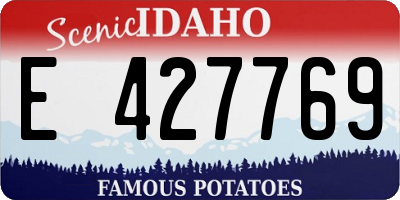 ID license plate E427769
