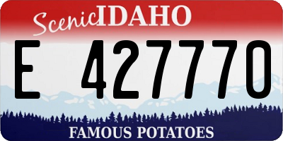 ID license plate E427770