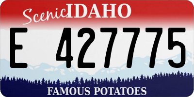 ID license plate E427775