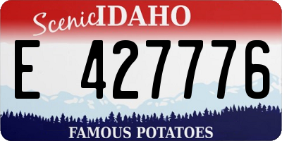 ID license plate E427776