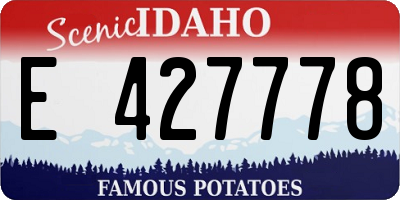 ID license plate E427778
