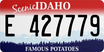 ID license plate E427779