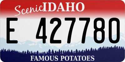 ID license plate E427780