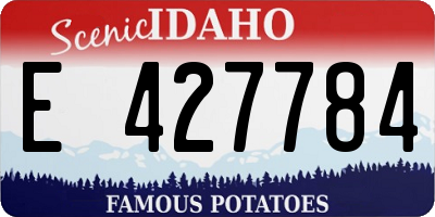 ID license plate E427784