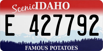 ID license plate E427792