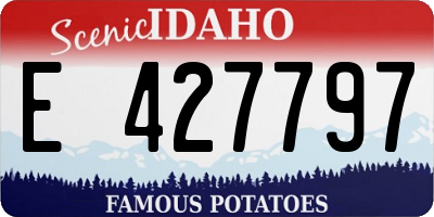 ID license plate E427797