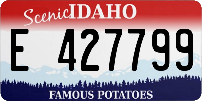 ID license plate E427799