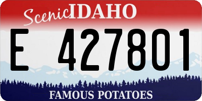 ID license plate E427801