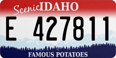 ID license plate E427811