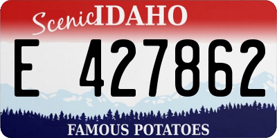 ID license plate E427862