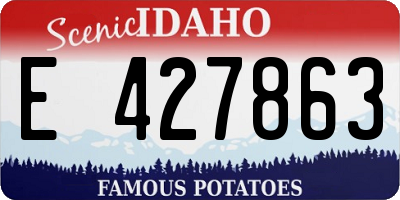 ID license plate E427863