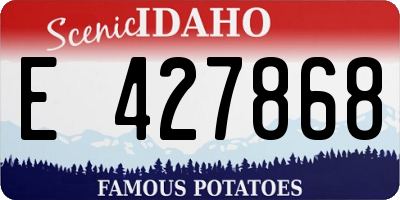 ID license plate E427868