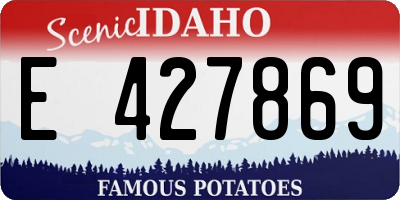 ID license plate E427869