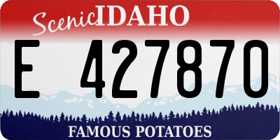 ID license plate E427870