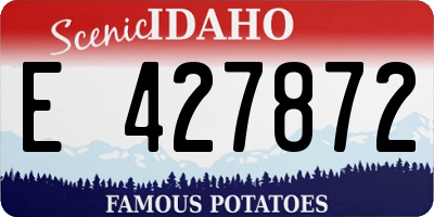 ID license plate E427872
