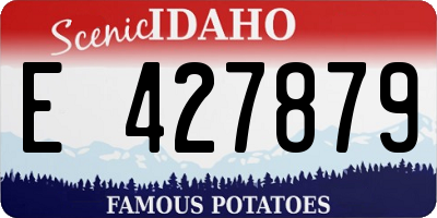 ID license plate E427879