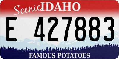 ID license plate E427883